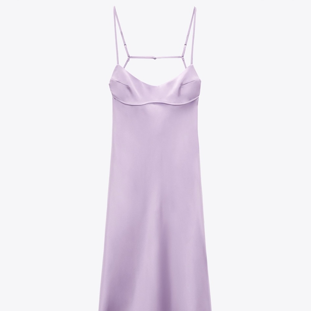 NWT Zara satin dress purple